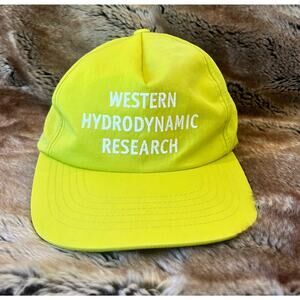 Western Hydrodynamic Research Baseball Hat Adjustable Cord Yellow Chartreuse